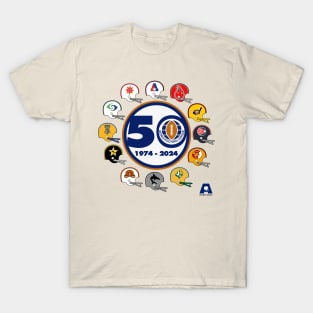 World Football League (1974-1975) 50th Anniversary Helmets Shirt T-Shirt